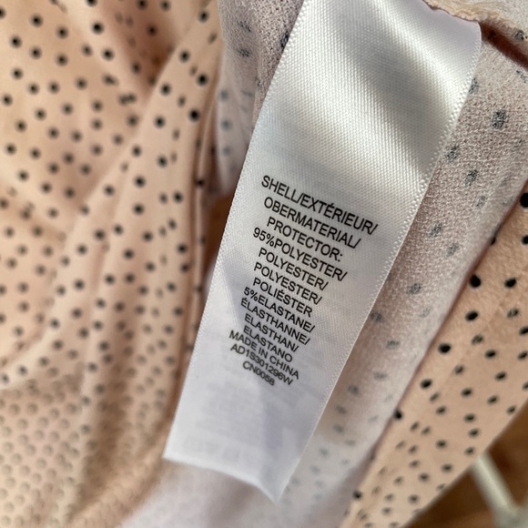 ADRIANNA PAPELL NWT frilly polka dot blouse pink 2X tie front stretchy comfort - Picture 7 of 7